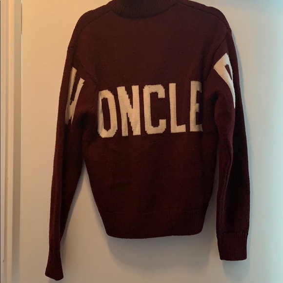 SOLD Moncler Logo Burgundy Sweater - Picture 4 of 12